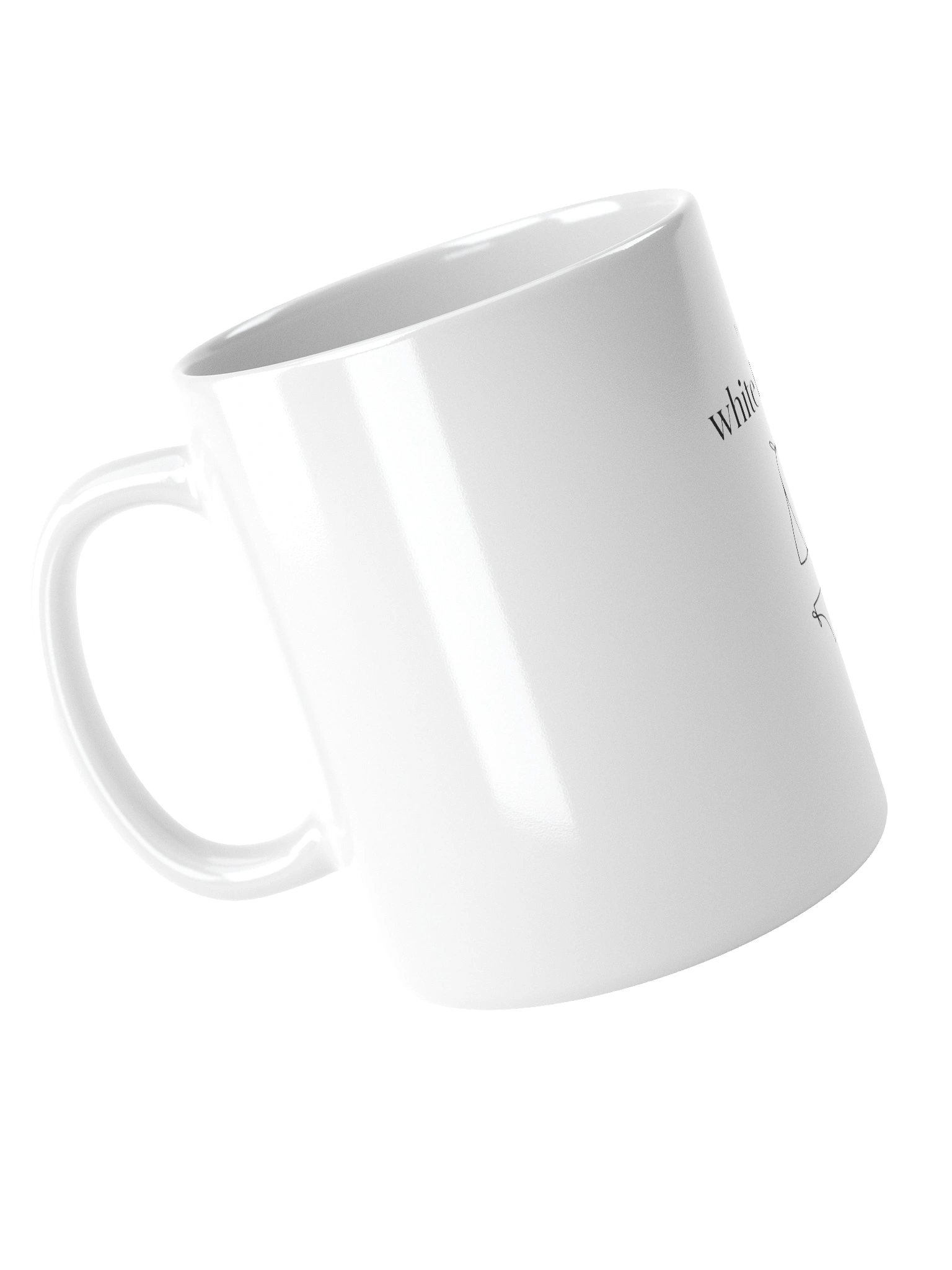 Classic White Bikini Mug angled view