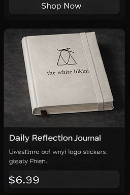 The White Bikini official merch: Hardcover Notebook