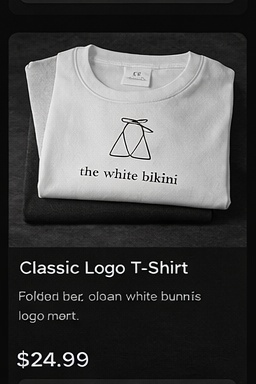 The White Bikini official merch: White Logo Tee